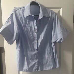 NWOT Light Blue Short Sleeve Button-Up Shirt size XL